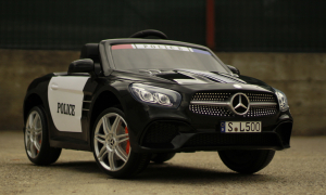 Masinuta electrica de politie Mercedes SL500 90W PREMIUM #Negru [8]
