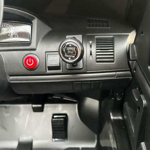 Masinuta electrica de politie, Toyota Land Cruiser, pentru 2 copii, 160W, 12V, echipare premium, neagra [16]