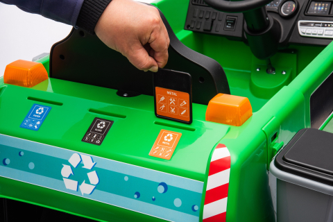 Masinuta electrica copii 2-5 ani, Kinderauto Dumpster, 70W 12V, echipare premium, verde [16]