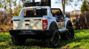 Masinuta electrica Ford Ranger F650 POLICE STANDARD 2x 35W 12V #Alb [5]