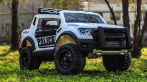 Masinuta electrica Ford Ranger F650 POLICE STANDARD 2x 35W 12V #Alb [2]