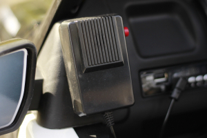 Masinuta electrica Ford Ranger POLICE 90W cu Scaun TAPITAT #Negru [12]