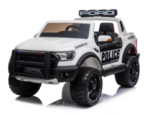 Masinute electrice - Masinuta electrica Ford Ranger POLICE 90W cu Scaun TAPITAT #Alb
