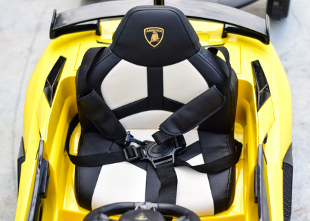 Masinuta electrica Lamborghini SVJ cu hoverboard, Galben [10]