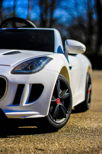 Jaguar F Type pentru copii, masinuta electrica, alb [13]