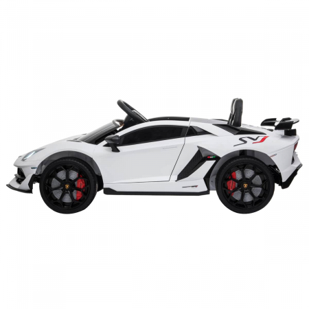 Masinuta electrica Lamborghini Aventador SVJ 90W 12V PREMIUM #Alb [4]