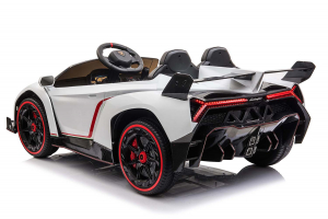 Masinuta electrica Lamborghini Veneno 180W 12V PREMIUM #Alb [2]