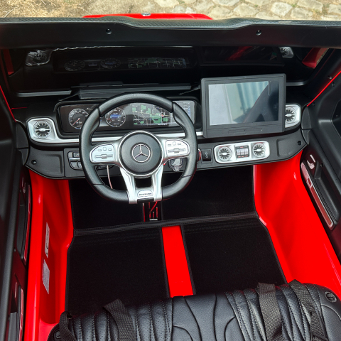 Masinuta electrica Mercedes G63, 2 locuri, 4x4, 800W, rosie [12]