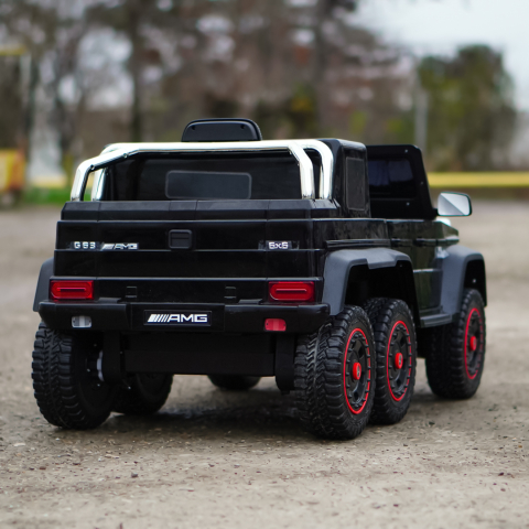 Masinuta electrica Mercedes G63 6x6 210W 12V 10Ah Premium, culoare neagra [6]
