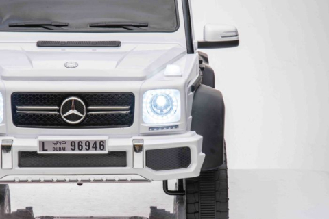 Masinuta electrica Mercedes G63 6x6 210W 12V 10Ah Premium, culoare alba [1]