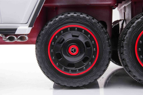Masinuta electrica Mercedes G63 6x6 210W 12V 10Ah Premium, culoare alba [9]