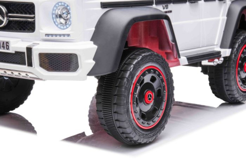 Masinuta electrica Mercedes G63 6x6 210W 12V 10Ah Premium, culoare alba [3]