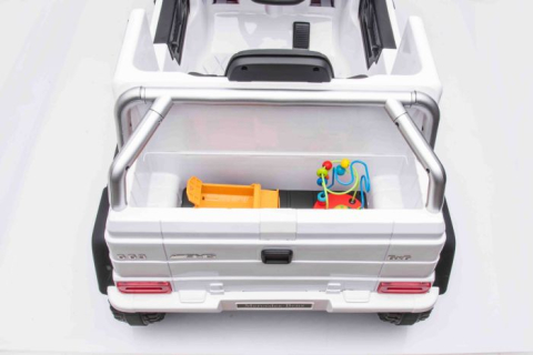 Masinuta electrica Mercedes G63 6x6 210W 12V 10Ah Premium, culoare alba [5]