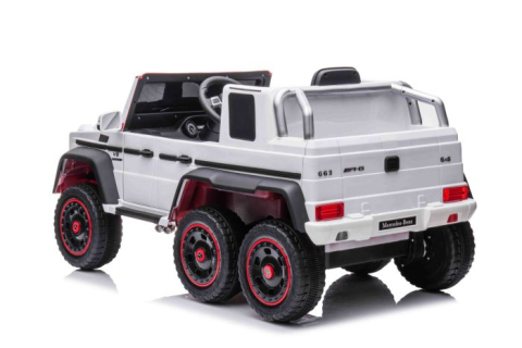 Masinuta electrica Mercedes G63 6x6 210W 12V 10Ah Premium, culoare alba [4]