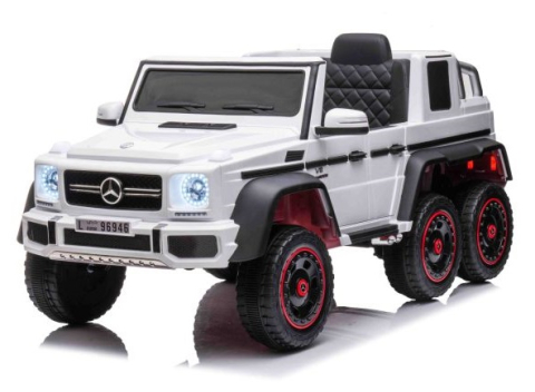 Masinute electrice - Masinuta electrica Mercedes G63 6x6 210W 12V 10Ah Premium, culoare alba