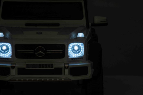 Masinuta electrica Mercedes G63 6x6 210W 12V 10Ah Premium, culoare alba [7]