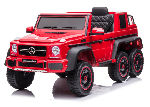 Masinute electrice - Masinuta electrica Mercedes G63 6x6 210W 12V 10Ah Premium, culoare rosie