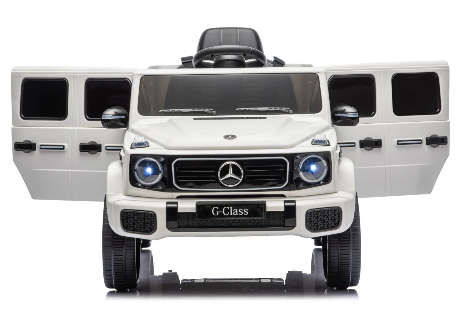 Masinuta electrica pentru copii 2-5 ani Mercedes G580 4x4, 140W 12V 7Ah, premium, culoare alba [2]