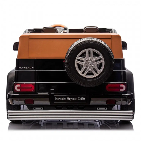 Masinuta electrica pentru 2 copii Mercedes G650 Maybach XXL 24V 14Ah si Mp4 culoare Neagra [8]