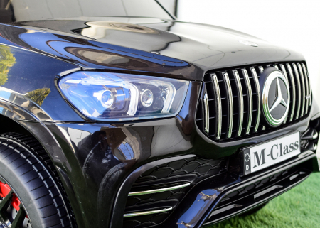 Masinuta electrica Mercedes M-class 4x4 140W 12V, scaun tapitat, culoare Negru [13]