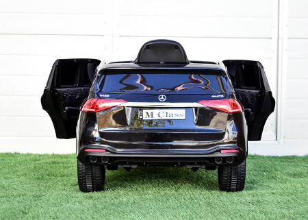 Masinuta electrica Mercedes M-class 4x4 140W 12V, scaun tapitat, culoare Negru [6]