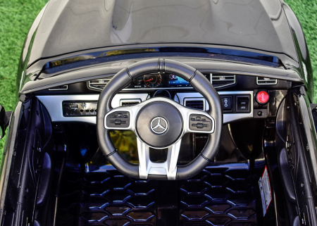 Masinuta electrica Mercedes M-class 4x4 140W 12V, scaun tapitat, culoare Negru [15]