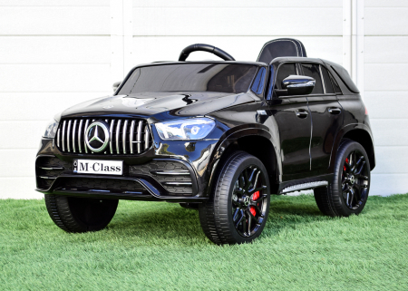 Masinuta electrica Mercedes M-class 4x4 140W 12V, scaun tapitat, culoare Negru [9]