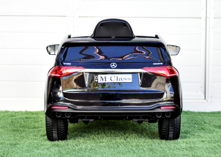 Masinuta electrica Mercedes M-class 4x4 140W 12V, scaun tapitat, culoare Negru [5]