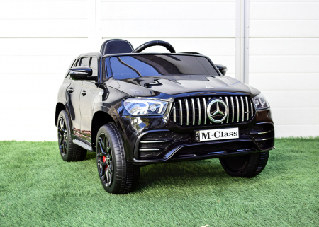 Masinuta electrica Mercedes M-class 4x4 140W 12V, scaun tapitat, culoare Negru [1]