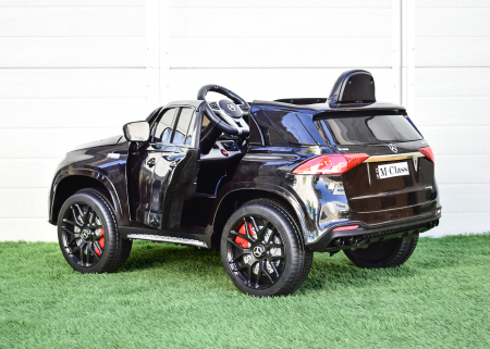 Masinuta electrica Mercedes M-class 4x4 140W 12V, scaun tapitat, culoare Negru [7]