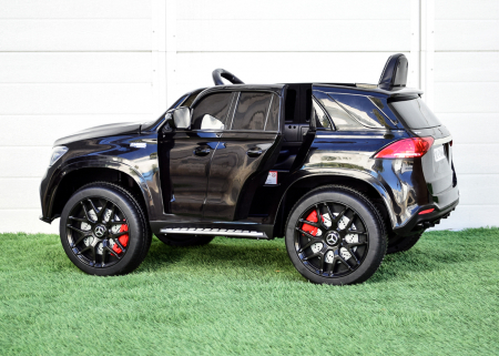 Masinuta electrica Mercedes M-class 4x4 140W 12V, scaun tapitat, culoare Negru [8]