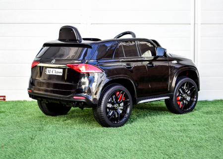 Masinuta electrica Mercedes M-class 4x4 140W 12V, scaun tapitat, culoare Negru [4]