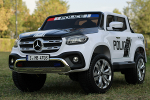 Masinuta electrica Mercedes POLICE X-Class 4x4 STANDARD #Alb [14]