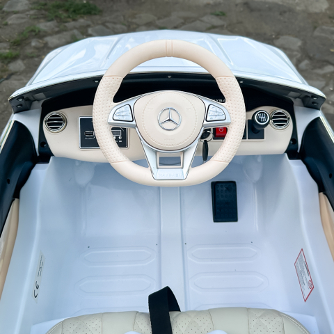 Masinuta electrica Mercedes S650 MAYBACH, 90W, 12V, PREMIUM #Alb [13]