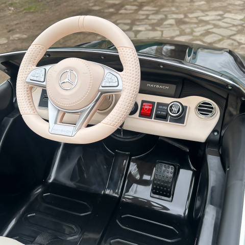 Masinuta electrica Mercedes S650 MAYBACH, 90W, 12V, PREMIUM #Negru [12]