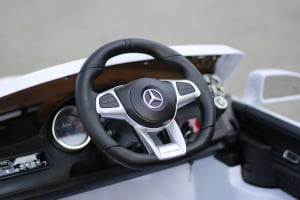 Masinuta electrica Mercedes SL65 AMG CU SCAUN TAPITAT #Alb [8]