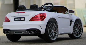 Masinuta electrica Mercedes SL65 AMG CU SCAUN TAPITAT #Alb [15]