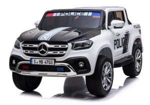 Masinuta electrica Mercedes POLICE X-Class 4x4 PREMIUM #Alb [2]