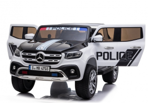 Masinuta electrica Mercedes POLICE X-Class 4x4 PREMIUM #Alb [7]