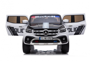Masinuta electrica Mercedes POLICE X-Class 4x4 PREMIUM #Alb [6]