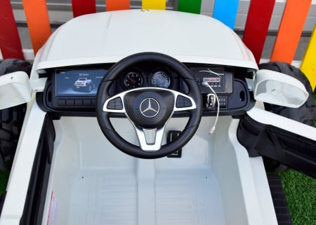 Mercedes X-Class Monster Truck, 4x4, scaun tapitat, roti moi, alb [18]