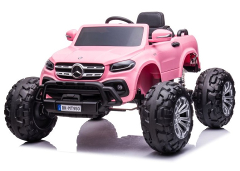 Mercedes X-Class Monster Truck, 4x4, scaun tapitat, roti moi, barbie pink [0]