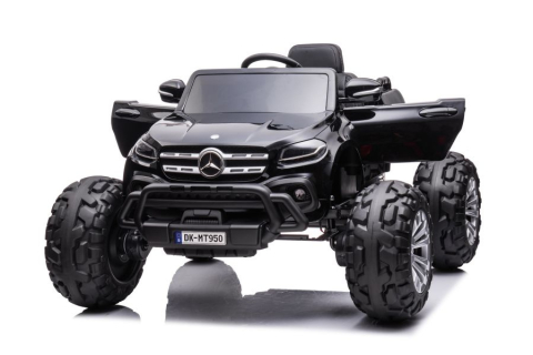 Mercedes X-Class Monster Truck, 4x4, scaun tapitat, roti moi, neagra [4]