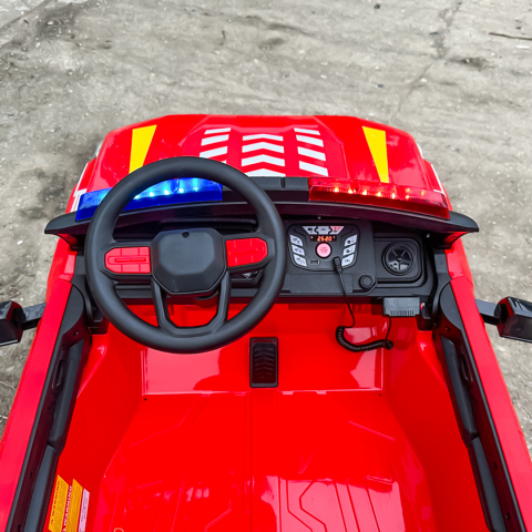 Masinuta electrica pentru 2 copii Kinderauto FirePatrol, 3-6 ani, 4x4, 800W, 24V, echipata premium, rosie [13]