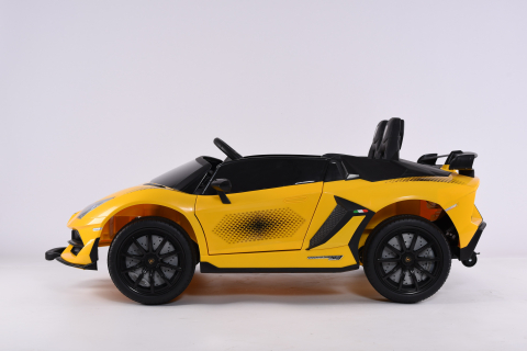 Masinuta electrica pentru 2 copii Lamborghini Aventador Xago 12V 90W Deluxe, Galben [24]