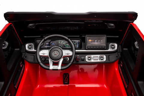 Masinuta electrica pentru 2 copii Mercedes G63, tractiune 4x4, putere 800W, 24V, 14Ah, Mp3 rosie [29]