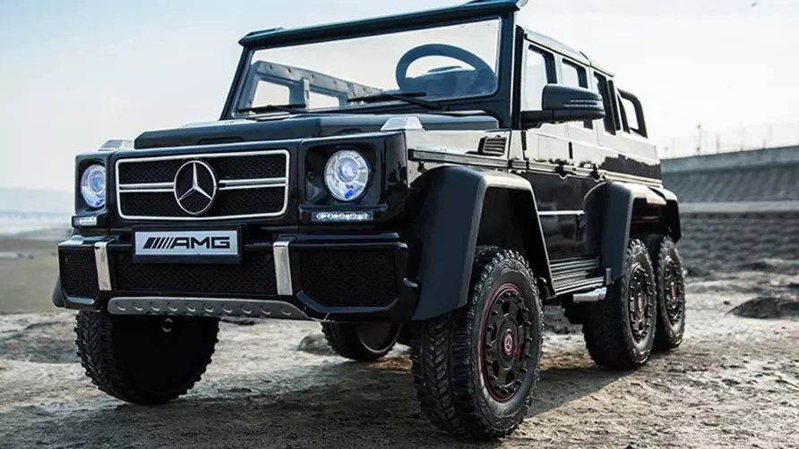 Masinuta electrica 2 copii Mercedes G63 6x6 270W, neagra [7]