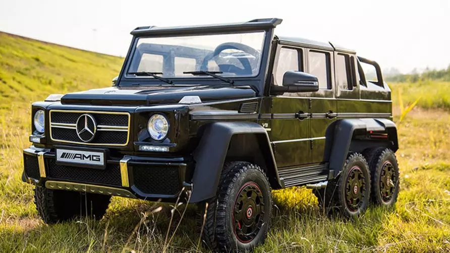 Masinuta electrica 2 copii Mercedes G63 6x6 270W, neagra [6]