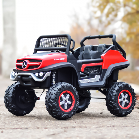 Masinuta electrica pentru 2 copii Mercedes UNIMOG 4x4 140W PREMIUM culoare Rosu [11]