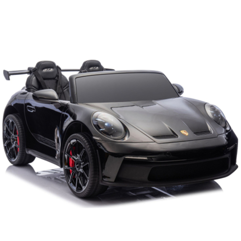 Masinute electrice - Masinuta electrica pentru 2 copii, Porsche 911 GT3, 320W, 24V 14Ah, culoare negra metalizat